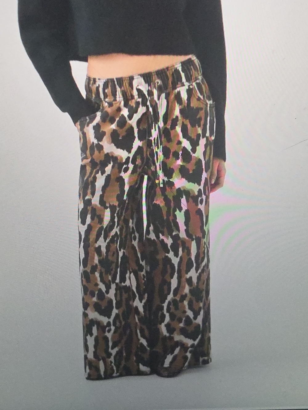 Aje Sienna Denim Jeans Animal Print Size 2